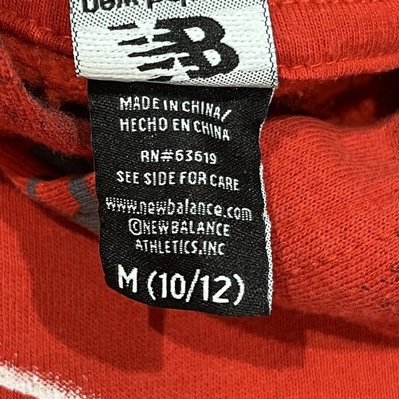 Kid’s Youth Red Pullover Red Hoodie Sweatshirt NB Graffiti Design Medium (10/12) - Picture 10 of 16